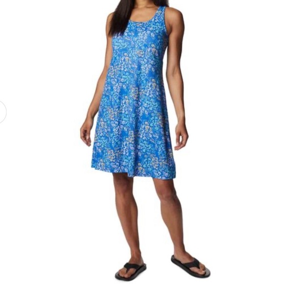 Columbia Dresses & Skirts - Columbia PFG Womens Freezer II Dress VIVID BLUE DEEP SEA DASH Sz M Granola Girl